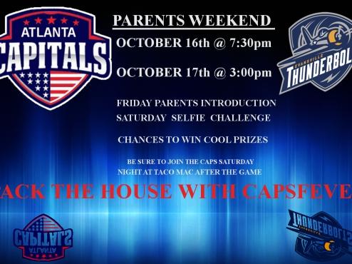 PARENTS WEEKEND IN CAPS COUNTRY
